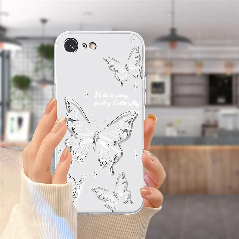 For iPhone 17e / 16e Case Soft TPU Phone Back Cover Pattern Printing - Butterfly - 6