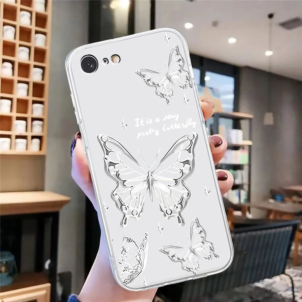 For iPhone 17e / 16e Case Soft TPU Phone Back Cover Pattern Printing - Butterfly - 7