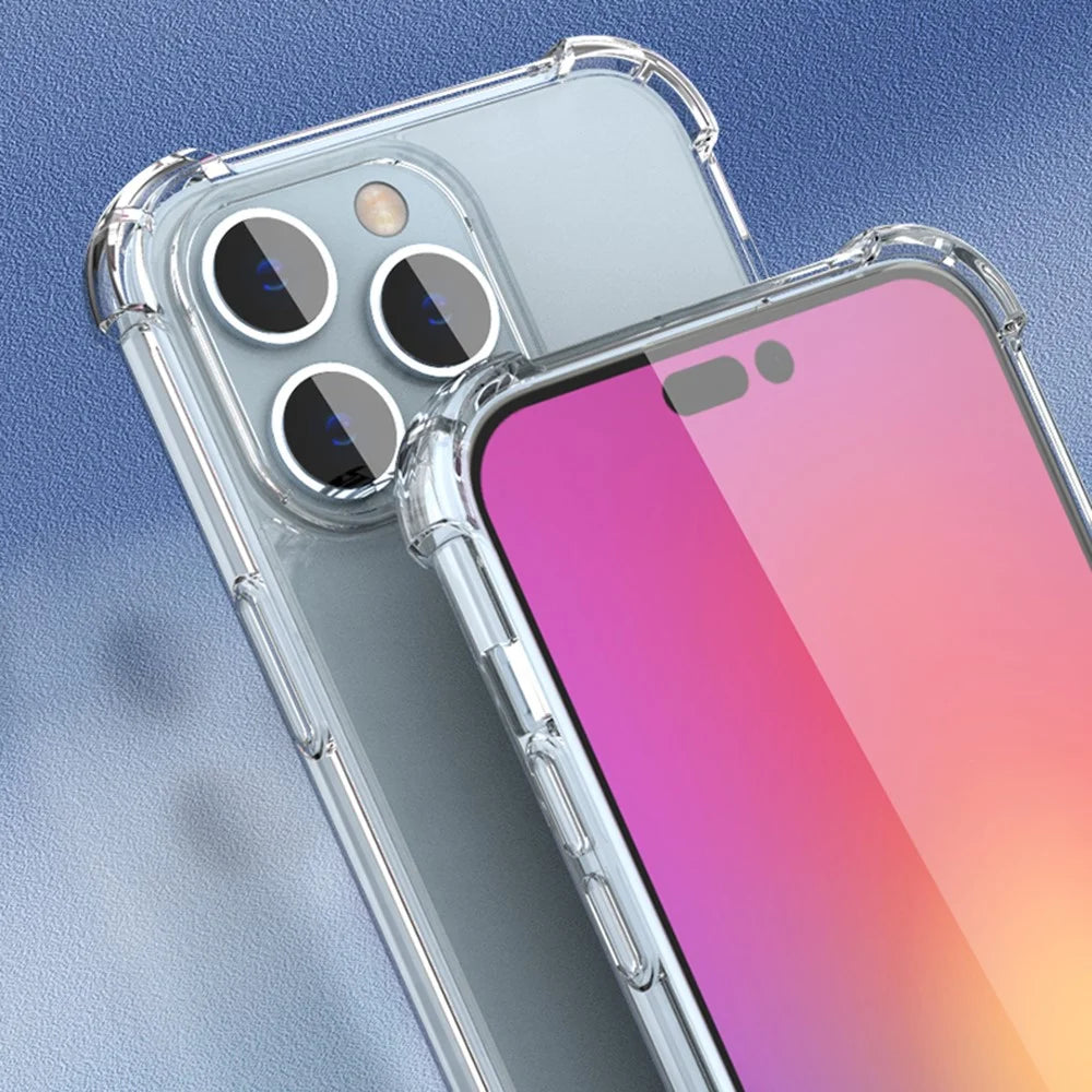 For iPhone 16 Pro Max Clear Phone Case TPU + Acrylic 1.5mm Shockproof Back Cover - 5