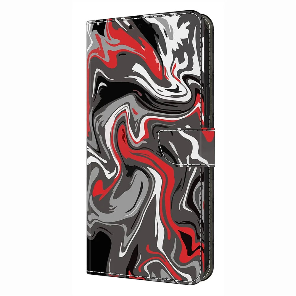 For Samsung Galaxy A36 5G Wallet Case Pattern Printing Stand Leather Flip Phone Cover - Rock Texture - 4