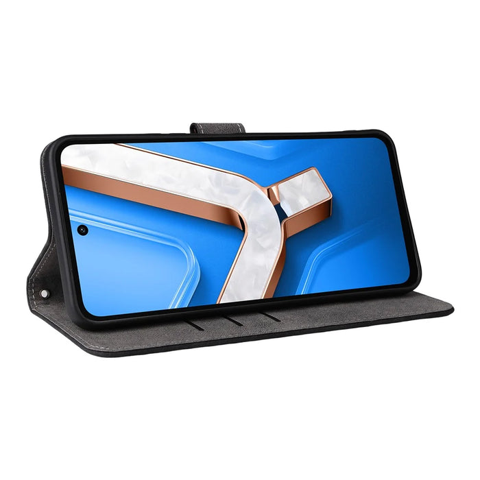 For vivo Y29 4G / T4x 5G Case Wallet RFID Blocking PU Leather Cover Viewing Stand - Black - 4