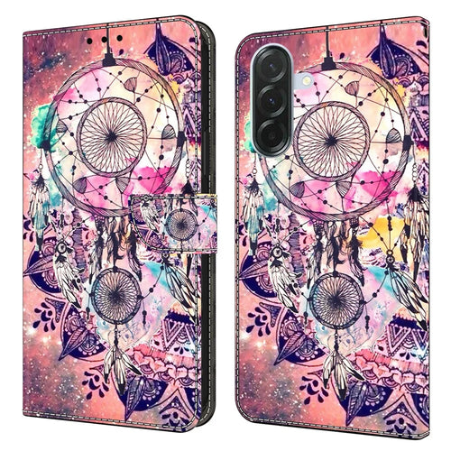 For Samsung Galaxy A16 5G / A16 4G Wallet Case Pattern Printing Stand Leather Flip Phone Cover - Wind Chime - 1