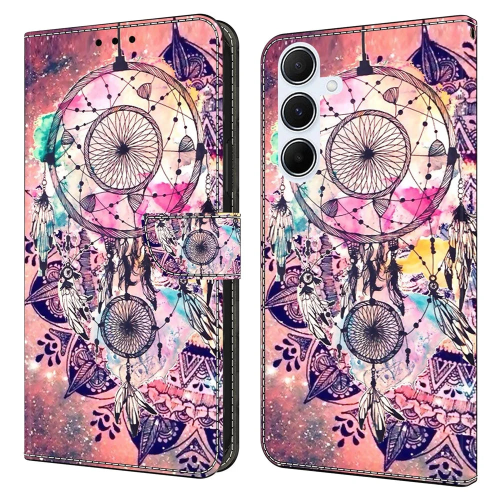 For Samsung Galaxy A26 5G Wallet Case Pattern Printing Stand Leather Flip Phone Cover - Wind Chime - 1