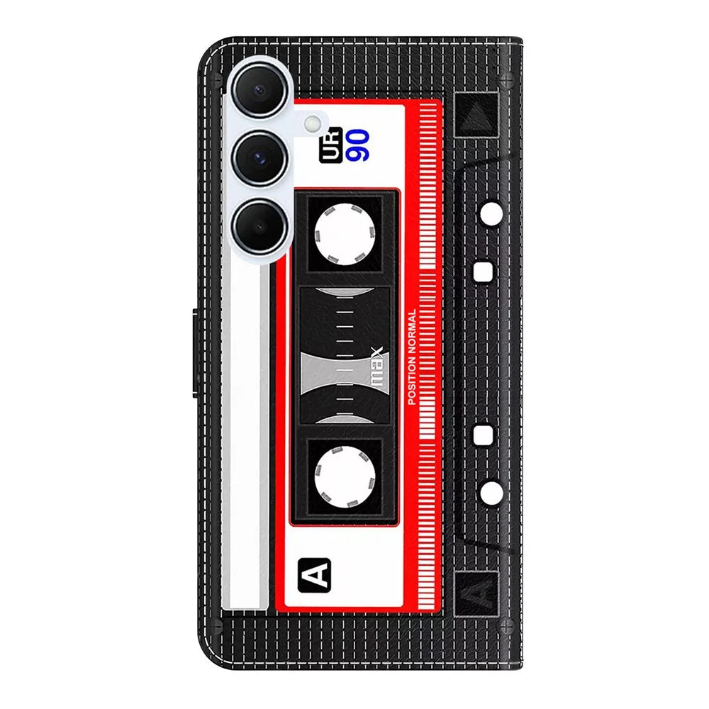 For Samsung Galaxy A56 5G Wallet Case Pattern Printing Stand Leather Flip Phone Cover - Tape - 5