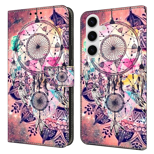 For Samsung Galaxy S25 Wallet Case Pattern Printing Stand Leather Flip Phone Cover - Wind Chime - 1