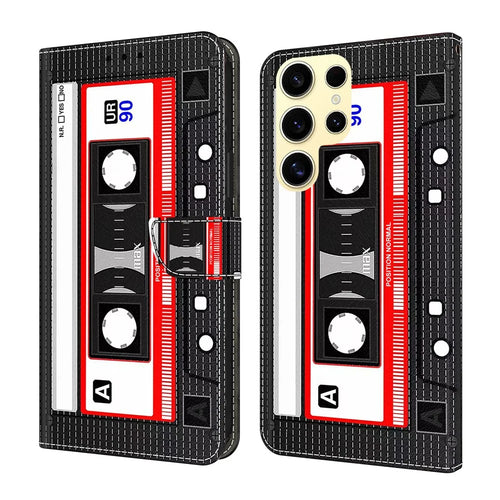 For Samsung Galaxy S25 Ultra Wallet Case Pattern Printing Stand Leather Flip Phone Cover - Tape - 1