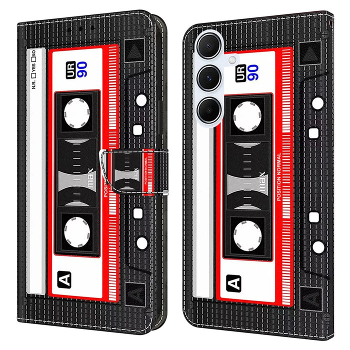 For Samsung Galaxy S24 FE Wallet Case Pattern Printing Stand Leather Flip Phone Cover - Tape - 1
