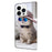 For iPhone 16 Pro Wallet Case Pattern Printing Stand Leather Flip Phone Cover - Hat Cat - 4