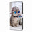 For iPhone 16 Pro Wallet Case Pattern Printing Stand Leather Flip Phone Cover - Hat Cat - 5