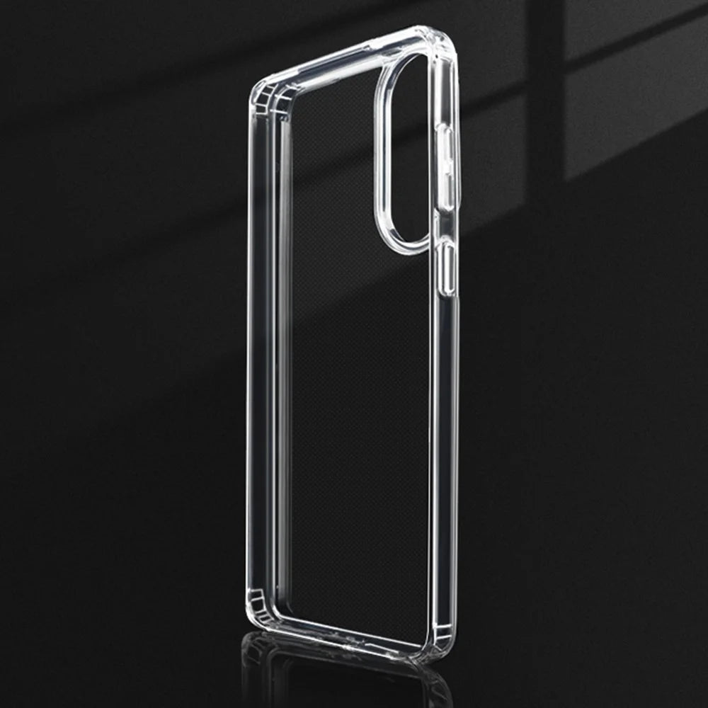 For Samsung Galaxy S25 Edge Case 1.5mm Anti Fingerprint PC + TPU Clear Shockproof Phone Back Cover - 3