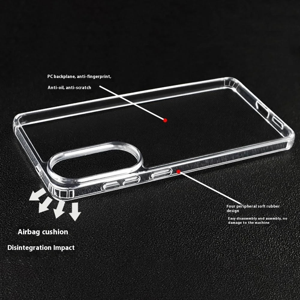 For Samsung Galaxy S25 Edge Case 1.5mm Anti Fingerprint PC + TPU Clear Shockproof Phone Back Cover - 4