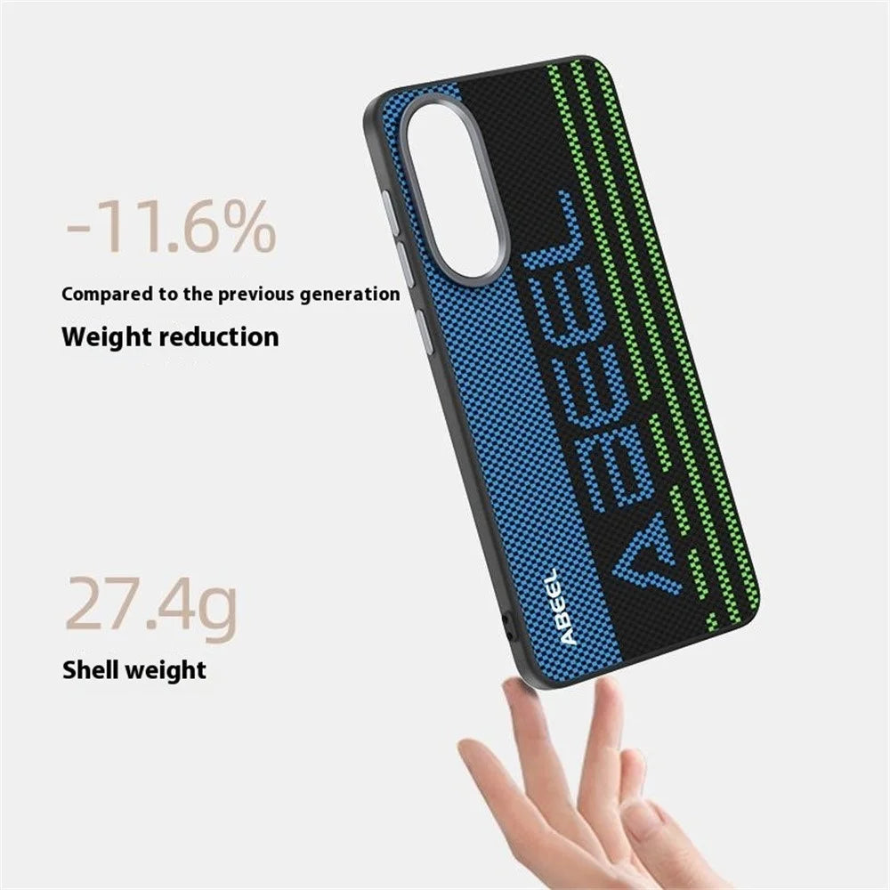 ABEEL For Samsung Galaxy S25 Edge Magnetic Case Micro-Embossing 6D Printed PC TPU Aluminum Alloy Leather Phone Cover - Outstanding No. 1 - 4