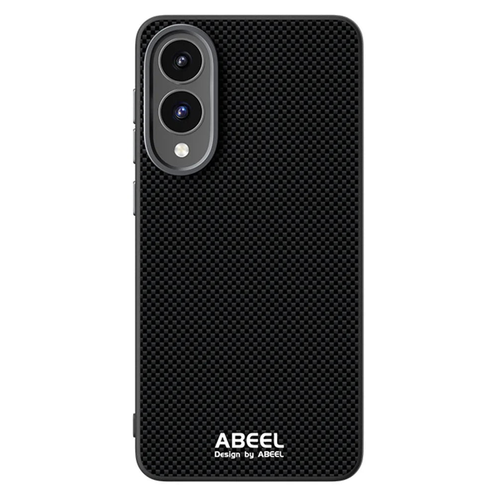 ABEEL For Samsung Galaxy S25 Edge Magnetic Case Printed PC TPU Aluminum Alloy Leather Phone Cover - Black - 2