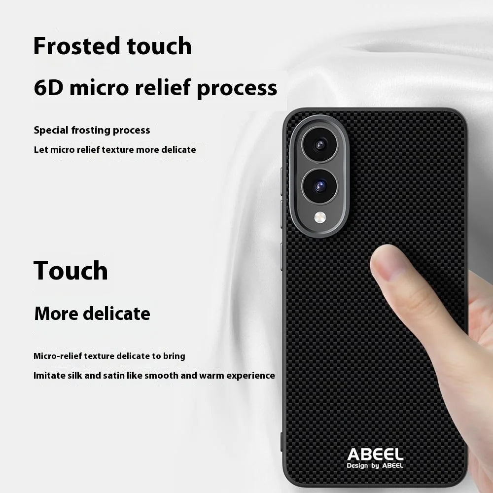 ABEEL For Samsung Galaxy S25 Edge Magnetic Case Printed PC TPU Aluminum Alloy Leather Phone Cover - Black - 3