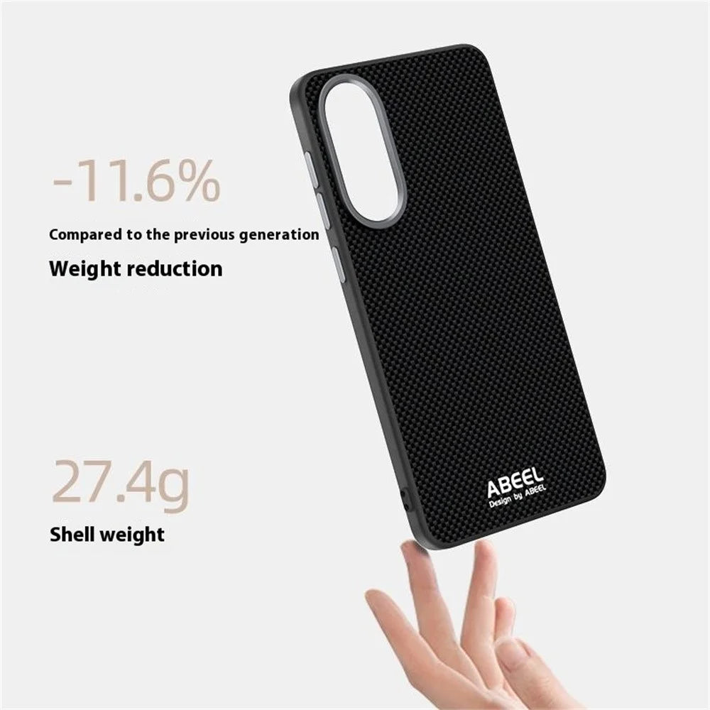 ABEEL For Samsung Galaxy S25 Edge Magnetic Case Printed PC TPU Aluminum Alloy Leather Phone Cover - Black - 4