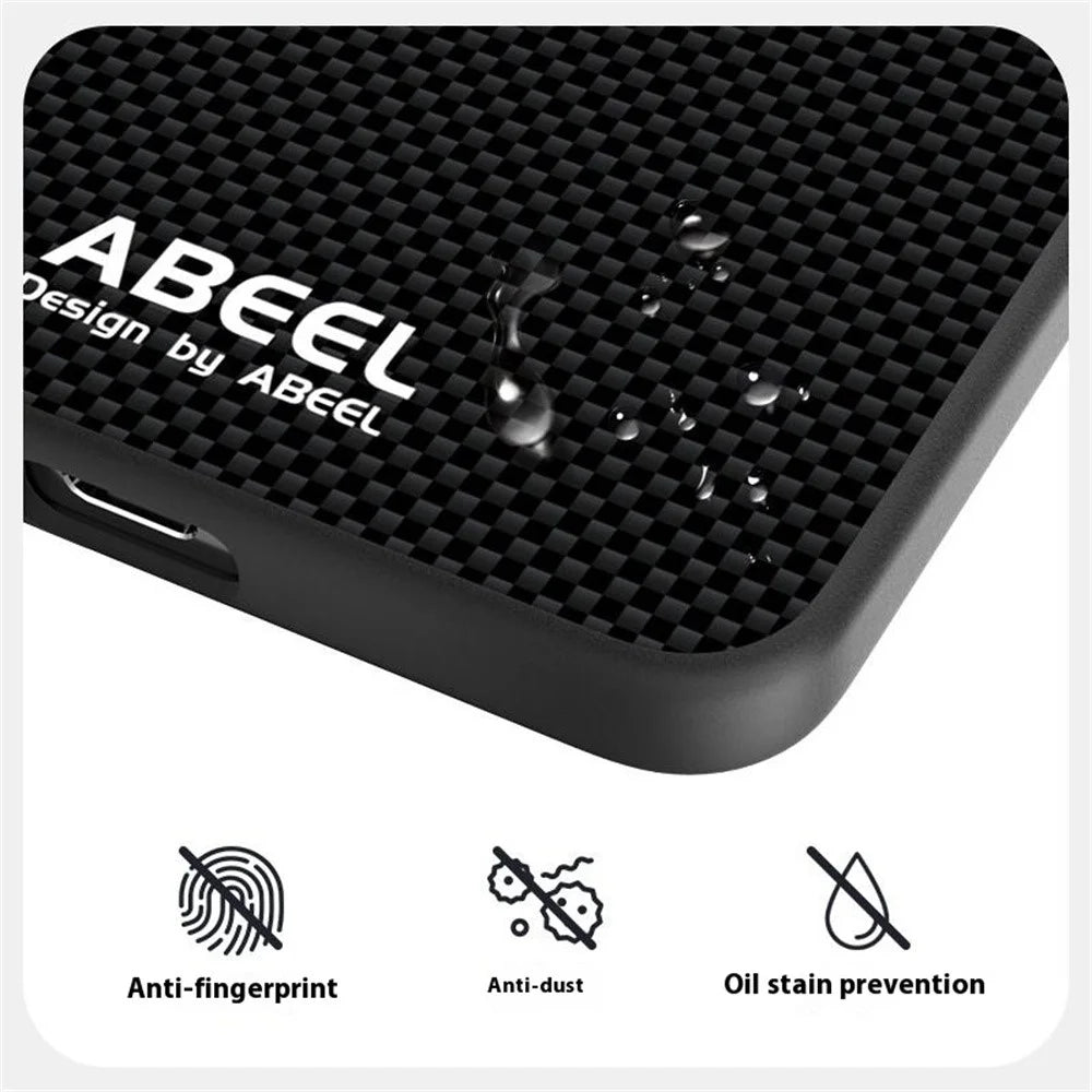 ABEEL For Samsung Galaxy S25 Edge Magnetic Case Printed PC TPU Aluminum Alloy Leather Phone Cover - Black - 5