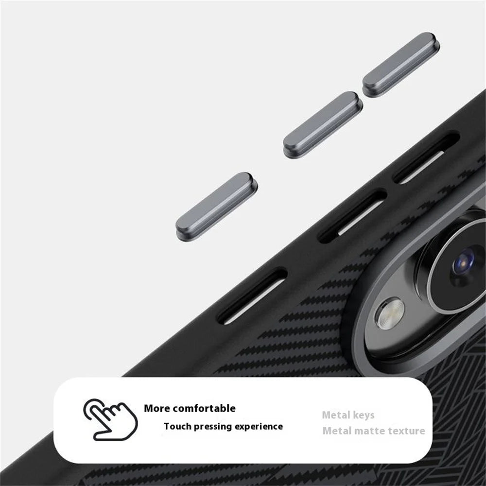 ABEEL For Samsung Galaxy S25 Edge Magnetic Case PC + TPU + Aluminum Alloy + PU Leather Slim Phone Back Cover - Texture 3 - 6