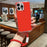 For iPhone 16 Pro Case 3 in 1 Drop-Proof PC + TPU Phone Back Cover with Wrist Strap - Red - 2