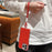 For iPhone 16 Pro Case 3 in 1 Drop-Proof PC + TPU Phone Back Cover with Wrist Strap - Red - 4
