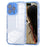 For iPhone 16 Pro Max Case Clear Colorful Frame Drop-Proof TPU + PC Phone Back Cover with Lens Film - Blue - 1