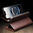 QIALINO For iPhone 17e / 16e Wallet Case Stand Genuine Cow Leather Flip Phone Cover - Brown - 3