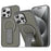 For iPhone 15 Pro Case Compatible with MagSafe PC + TPU Phone Cover with Kickstand - Titanium Grey - 1