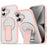 For iPhone 16 Case Compatible with MagSafe PC + TPU Phone Cover with Kickstand - Pink - 1