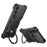 For Samsung Galaxy S25 Case Kickstand Metal Bumper Magnetic Phone Cover - Black / Red - 2