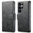 SUTENI Q-05 For Samsung Galaxy S25 Ultra Wallet Case 2 in 1 Detachable Leather Flip Phone Cover with Stand - Black - 1