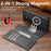 SUTENI Q-05 For Samsung Galaxy S25 Ultra Wallet Case 2 in 1 Detachable Leather Flip Phone Cover with Stand - Black - 7