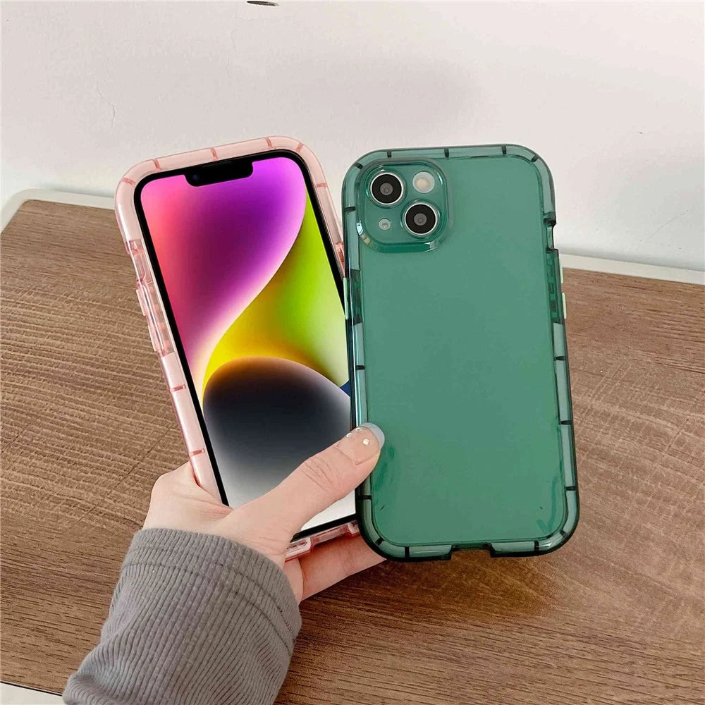 For iPhone 14 Soft TPU Cover Luminous Noctilucent Anti-scratch Cell Phone Case - Pink - 4