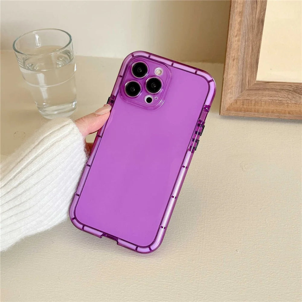 For iPhone 14 Pro Anti-drop Protective Phone Case Luminous Noctilucent Flexible TPU Back Cover - Purple - 2