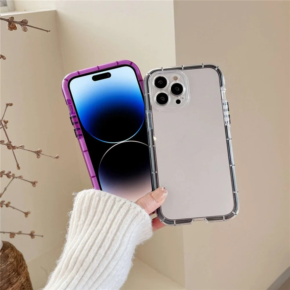 For iPhone 14 Pro Anti-drop Protective Phone Case Luminous Noctilucent Flexible TPU Back Cover - Purple - 4