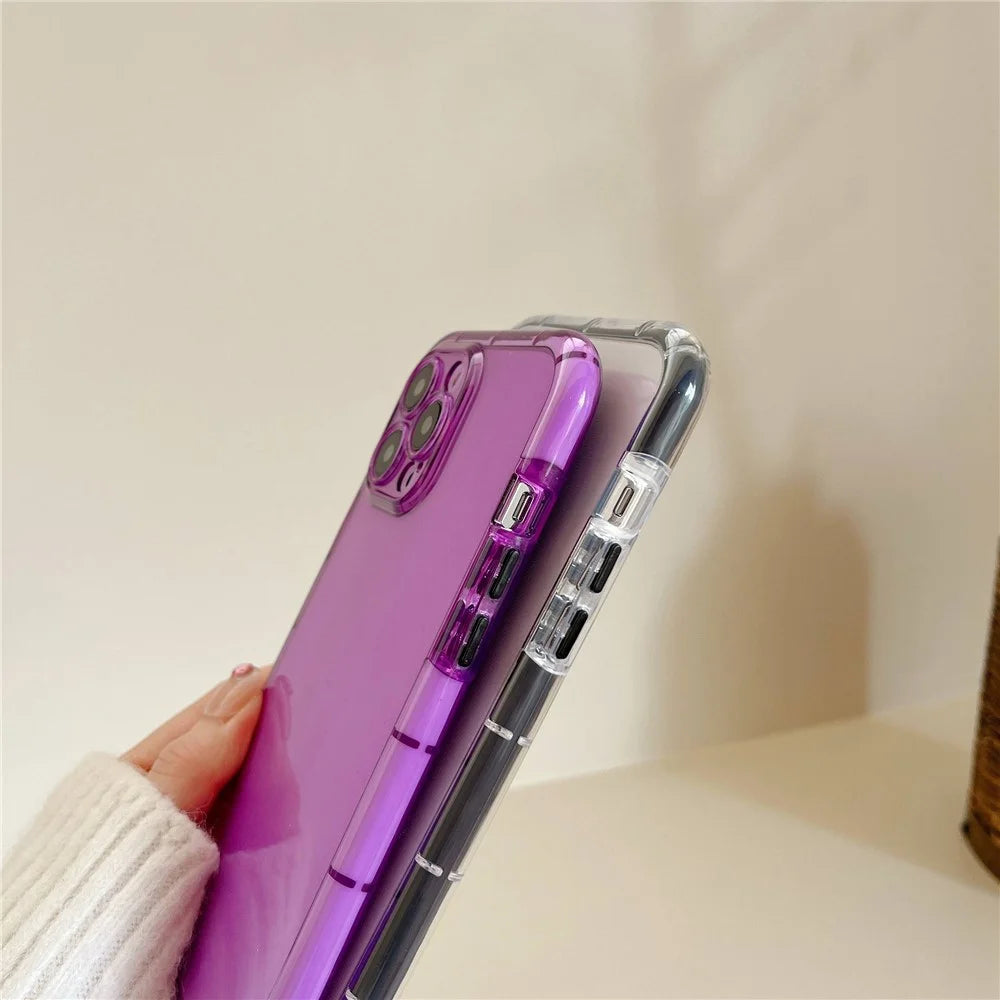 For iPhone 14 Pro Anti-drop Protective Phone Case Luminous Noctilucent Flexible TPU Back Cover - Purple - 5