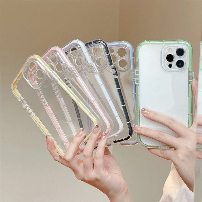 For iPhone 14 Pro Max Luminous Noctilucent Bumper Phone Case Shockproof Flexible TPU Shell - Transparent Black - 7