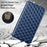 Anti-scratch Phone Case For Google Pixel 7 Pro 5G, Magnetic Auto Closing Phone Shell Stand Imprinted Rhombus Pattern PU Leather Flip Wallet Cover - Blue - 4
