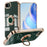 For iPhone 17e / 16e Case Precise Cutouts 6D Electroplating TPU Phone Cover with Ring Holder - Midnight Green - 1