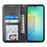 For Samsung Galaxy S25 Edge Case Calf Texture PU Leather Phone Cover with Wallet - Black - 2