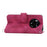 For Realme 14 Pro+ 5G Case Flower Pattern PU Leather Wallet Phone Cover with Strap - Wine Red - 5