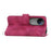 For vivo V50 5G Case Flower Pattern PU Leather Wallet Phone Cover with Strap - Wine Red - 5