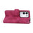 For vivo Y29 4G Case Flower Pattern PU Leather Wallet Phone Cover with Strap - Wine Red - 5