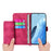 For vivo Y29 4G Case Flower Pattern PU Leather Wallet Phone Cover with Strap - Wine Red - 6