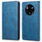 For Realme 14 Pro 5G Wallet Case RFID Blocking PU Leather Phone Cover - Blue - 1