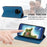 For Realme 14 Pro 5G Wallet Case RFID Blocking PU Leather Phone Cover - Blue - 3