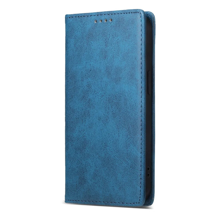 For Realme 14 Pro 5G Wallet Case RFID Blocking PU Leather Phone Cover - Blue - 7