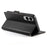 For Samsung Galaxy S25 Edge Stand Case PU Leather Wallet Phone Cover - Black - 3