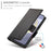 For Samsung Galaxy S25 Edge Stand Case PU Leather Wallet Phone Cover - Black - 7