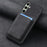 For Samsung Galaxy A36 5G Magnetic Case Leather Back Cover with Detachable Card Holder - Black - 5