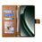 For Realme 14 Pro+ 5G Case Rhombus Stitching Wallet Stand Leather Phone Cover with Long  /  Short Strap - Brown - 4