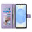 For Samsung Galaxy S25 Edge Case Rhombus Stitching Wallet Stand Leather Phone Cover with Long  /  Short Strap - Purple - 4